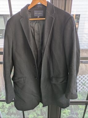 Banana Republic Black Men's Wool Peacoat